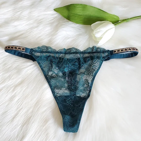 Victoria's Secret Very Sexy Lace Shine Thong Size S - Picture 2 of 6
